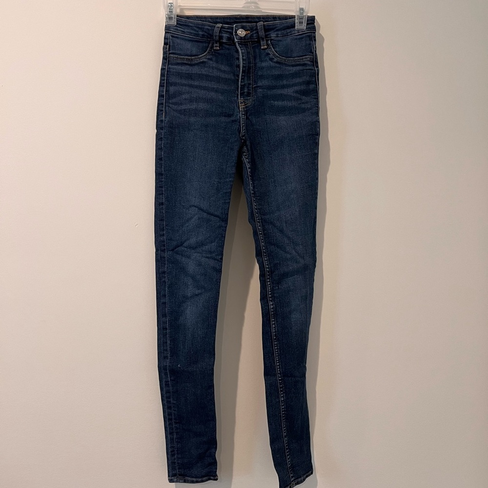 H&M High Rise Dark Blue Jeans